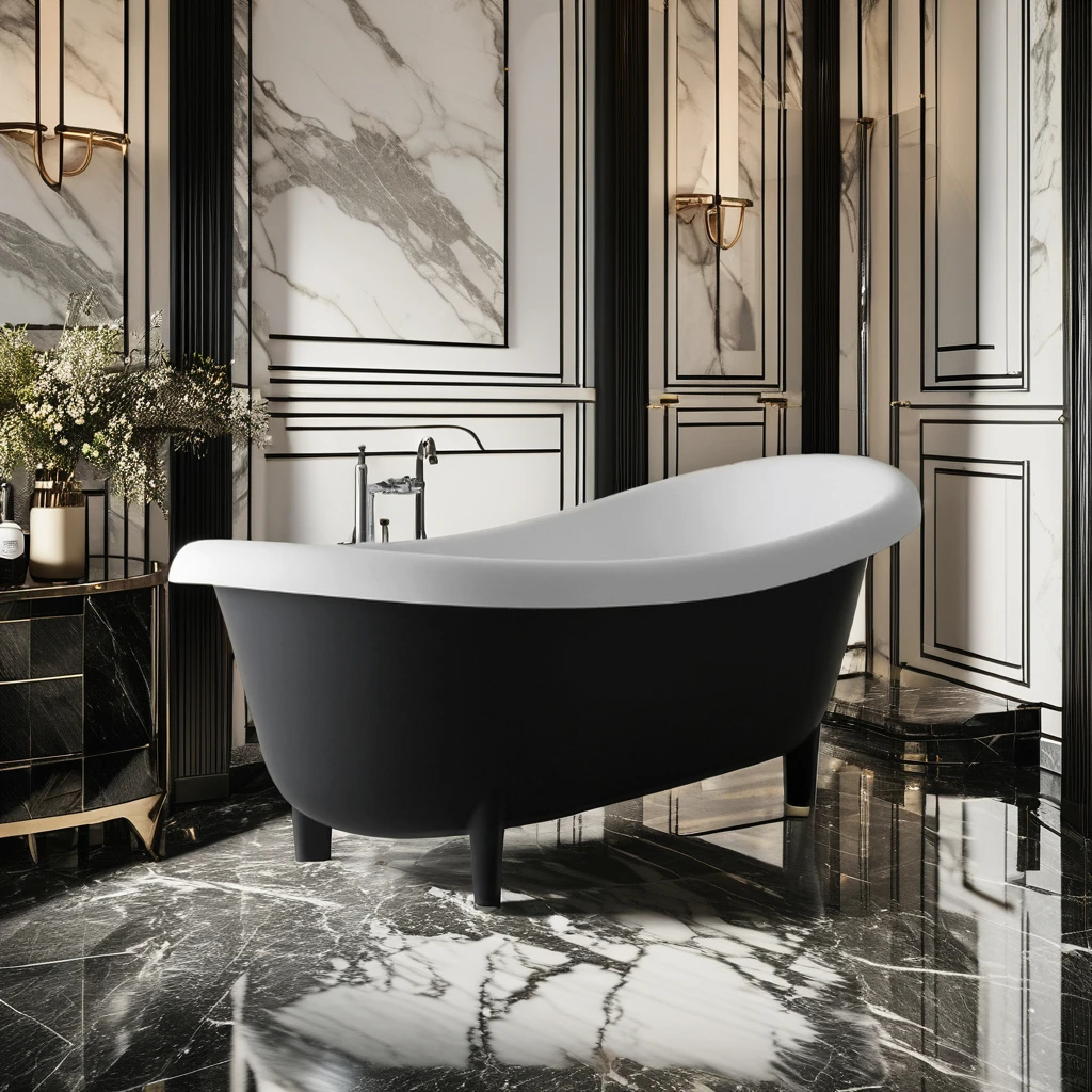 Modern Design White Solid Surface Freestanding Bathtub Artificial Stone Soaking Bath Application