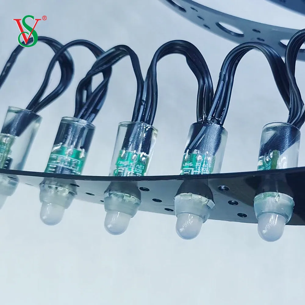 WS2811IC RGB 12mm LED String Full Color 12V LED Pixels Module Waterproof IP68 Point Light