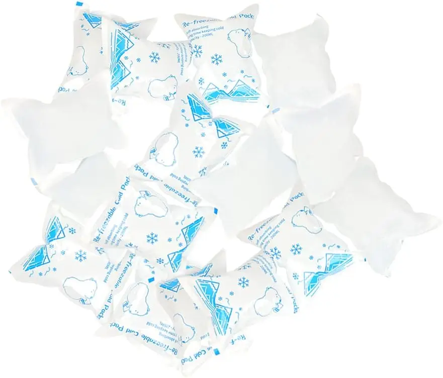 custom portable cold cool gel ice freezer pack for cool cooling lunch box cooler food delivery