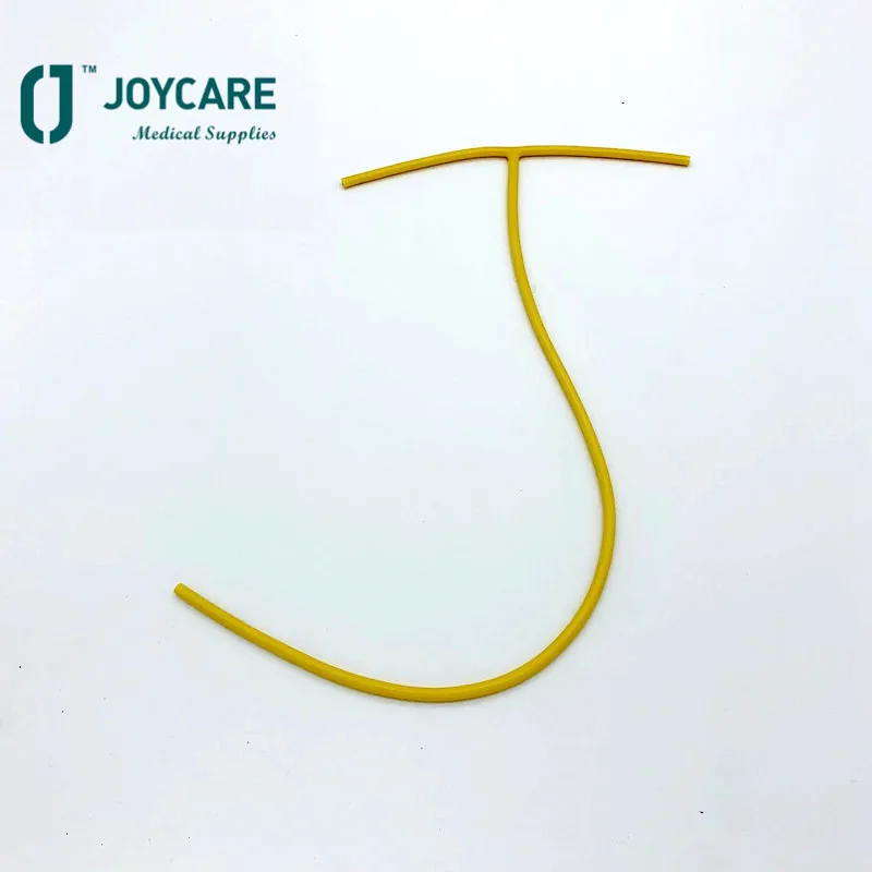  Silicone coated T-shape latex drainage tube for single