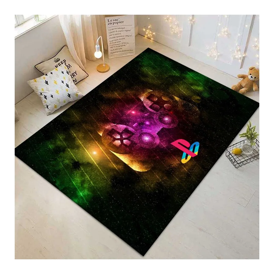 Игровой коврик с кнопками для консоли, игровой коврик, дверной напольный коврик, ковер для геймеров, современный прямоугольный ковер из полиэстера с 3D-принтом животных для геймеров и Playstation Pc