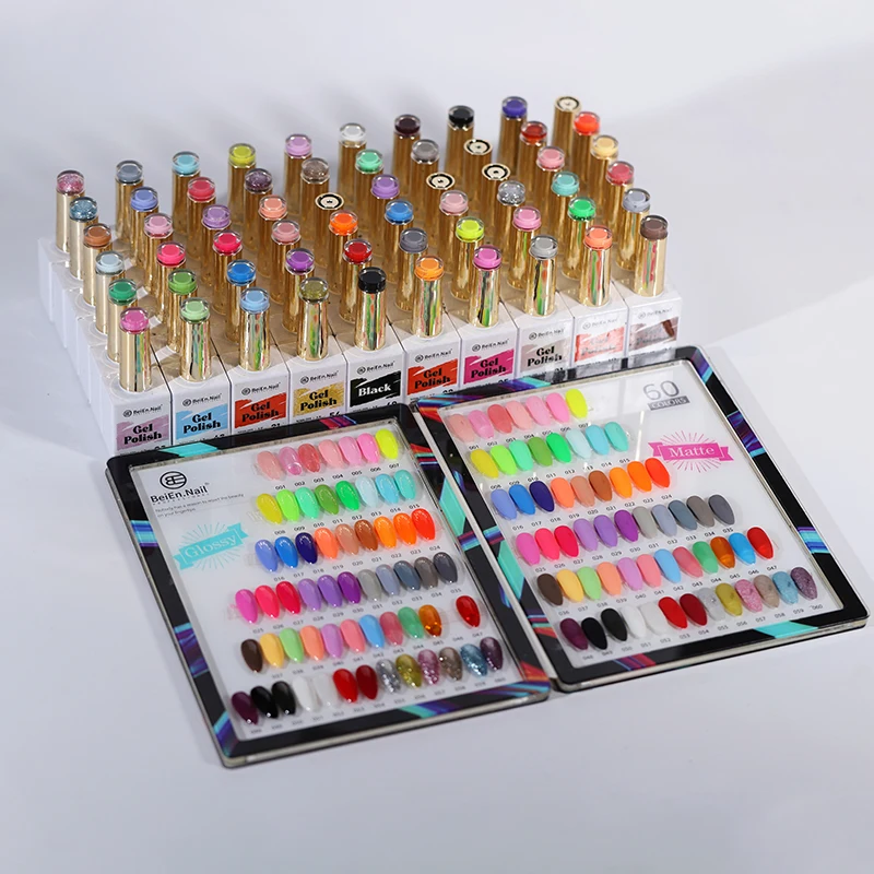 OEM 60 Colors Easy to Apply UV LED Gel Polish Kit Create Your Own Brand Color Soak Off Led Uv Gel Nail Polish for Nail Art