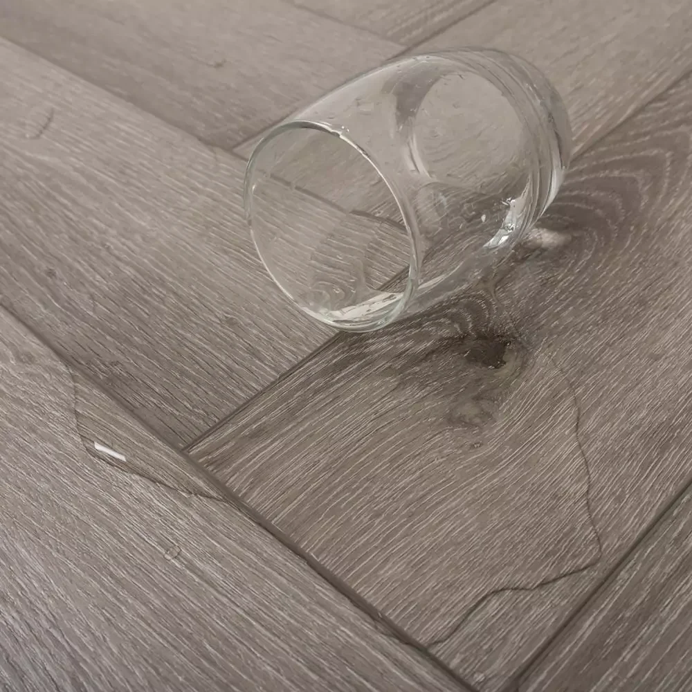 Click System Grey oak Herringbone 6mm Luxury SPC hybrid flooring