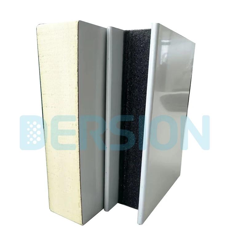 fireproof clean room sandwich insulated alucobond rock wool insulation frp osb3 pu board metal siding panel