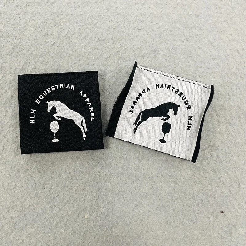 Wholesale Custom Logo Cloth Tags Garment Woven Label Fabric Sew On Soft Woven Labels For Clothing