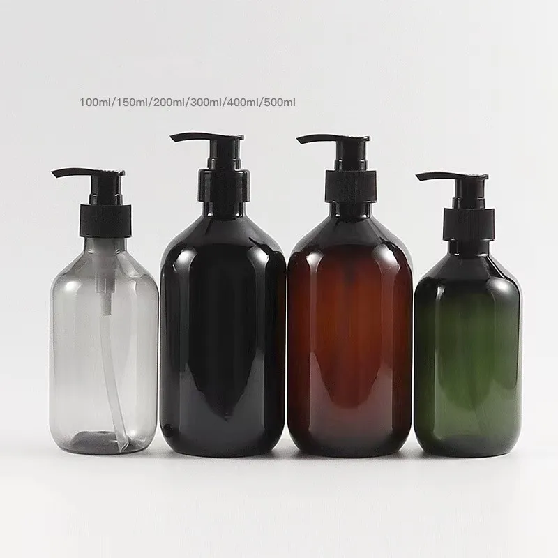 amber plastic bottle 100 150 ml 200 250 300 500 ml hand washing liquid bottle empty 1 liter plastic shampoo lotion pump bottles