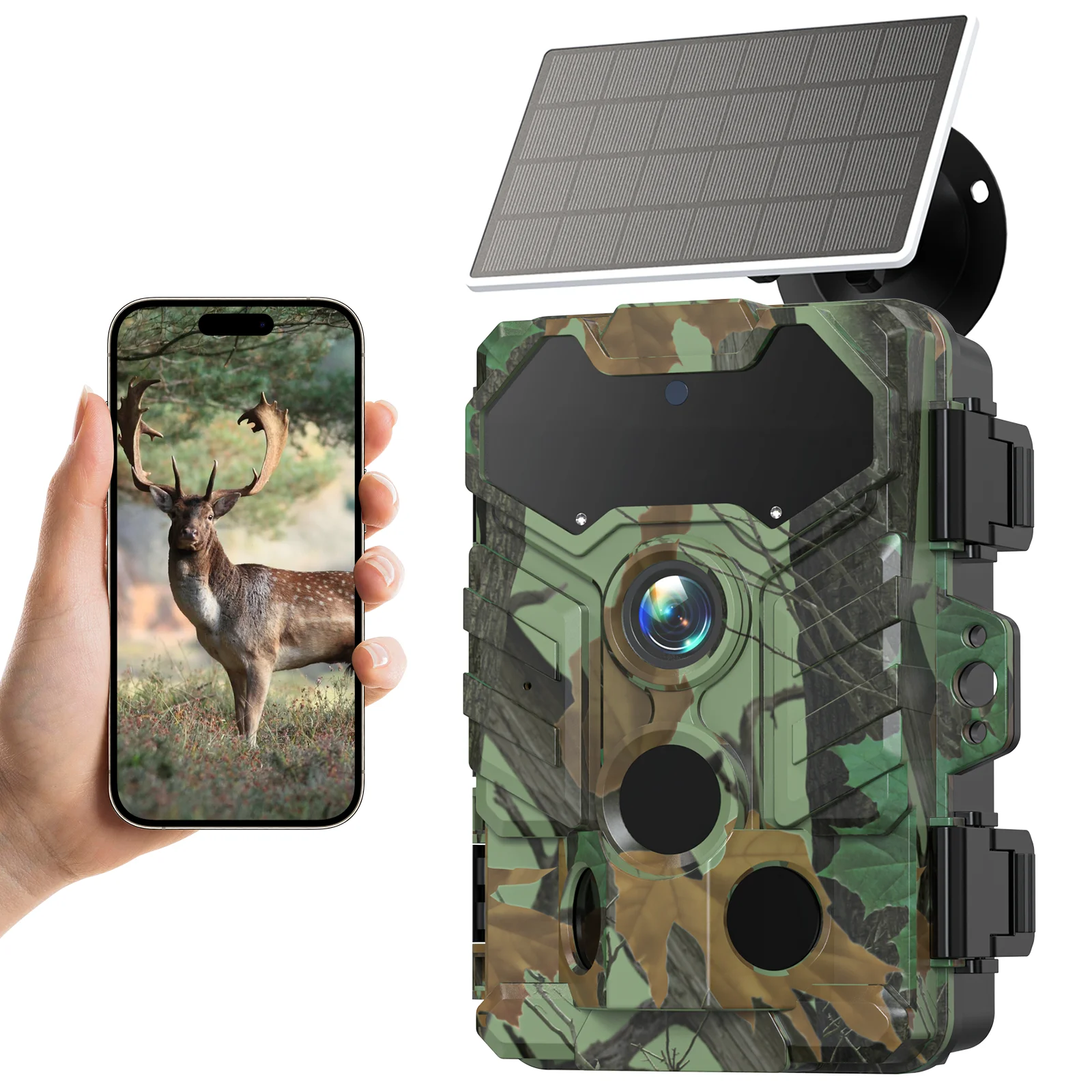 32MP HD hunting camera IP66 Lithium Ion Battery for Trail Camera with Solar Spypoint Camera IP Outdoor Night Vision Forest