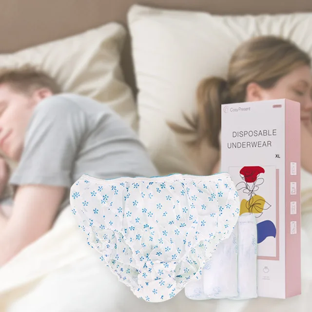 sexy nonwoven soft breathable print women disposable underwear for massage