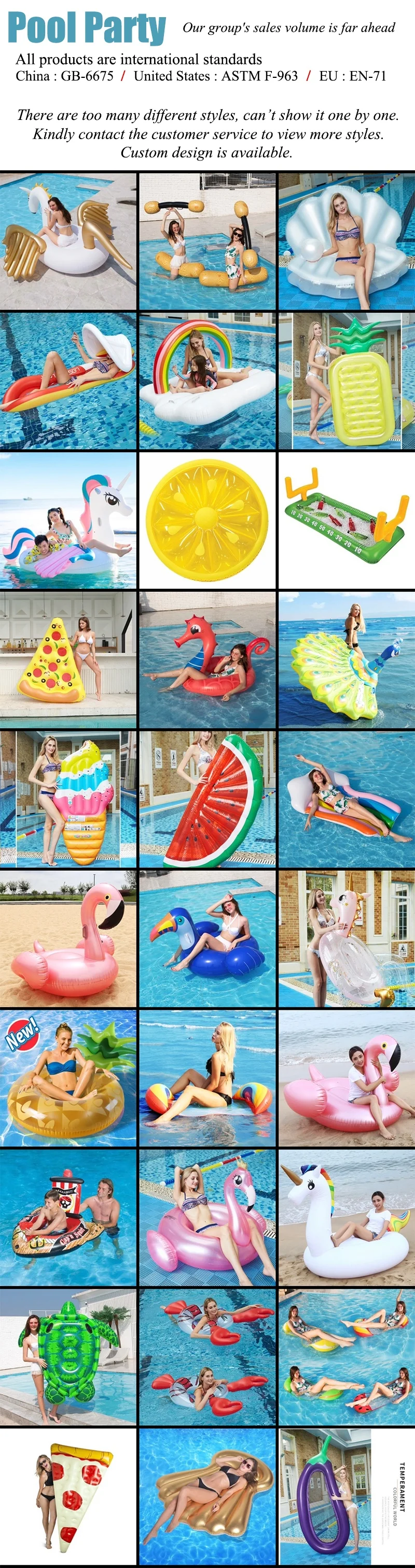 Floating Tray for Pool Floats Toys Inflatables Water French Fries Shape Inflatable Float Party