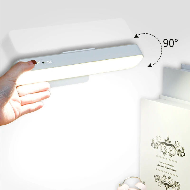 Factory magnetic reading lamp rechargeable usb led lamp without power cord lithium battery charging led dormitory lamp