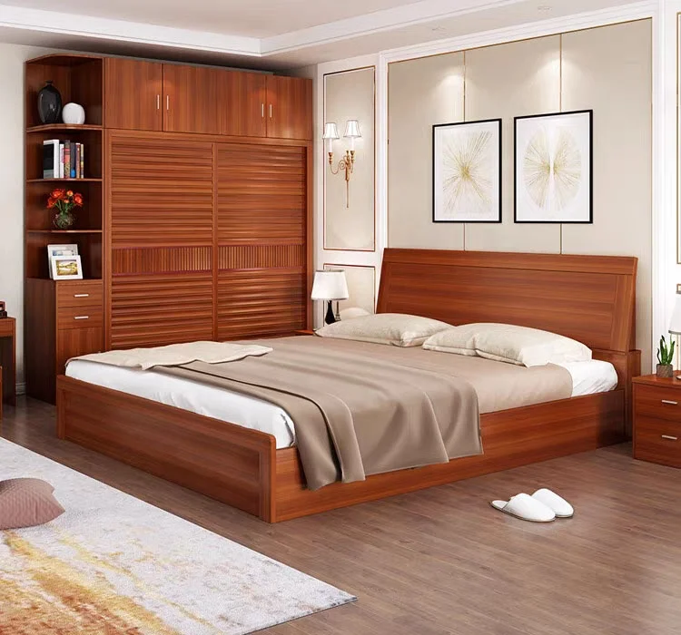 Wholesale OEM/ODM Resort 5 Star Hotel Bedroom Solid Wood Furniture Set Wooden Bedroom Set