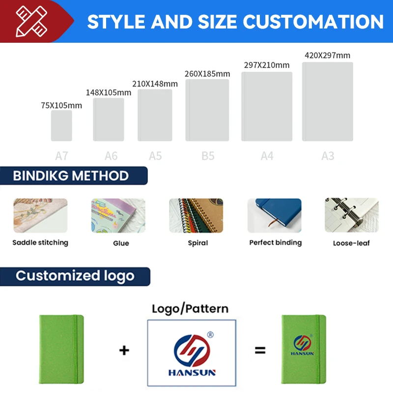 Custom Promotional A5 Business Soft Journals Notebook Pu Leather Hardcover Notebooks For Students