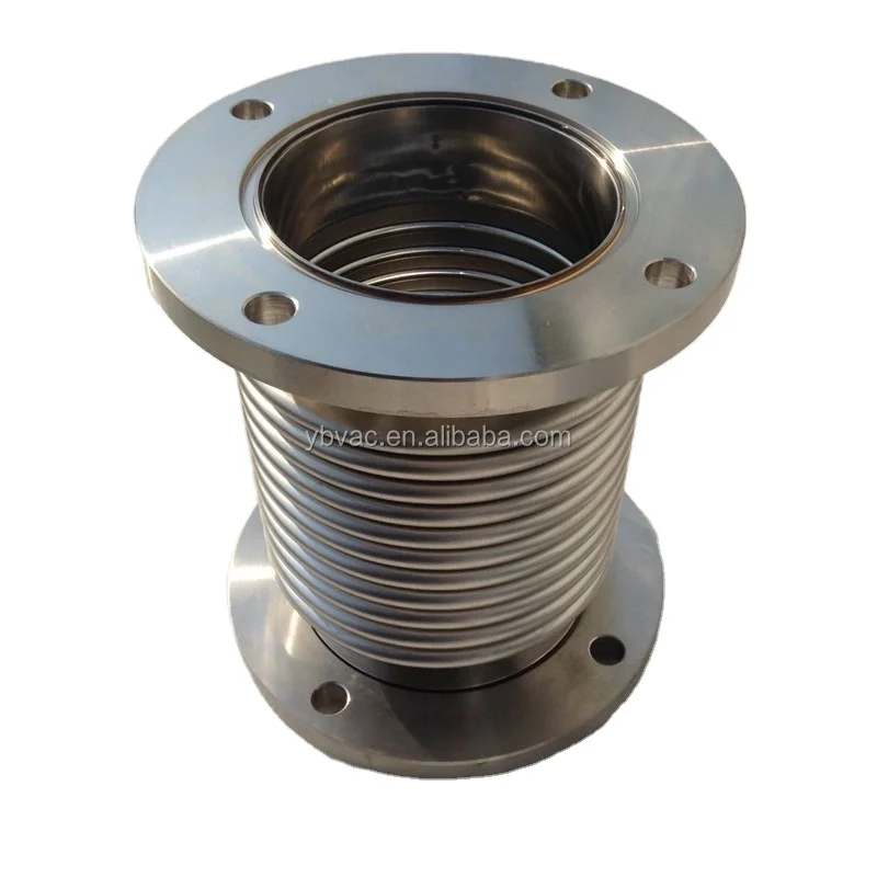 compressible stainless steel bellow axial expansion joint for vacuum pump