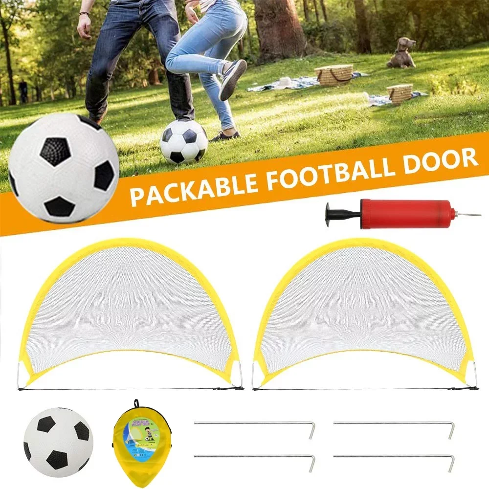 Factory Wholesale Foldable Soccer Goal Customizable Portable Pop-up Mini Football Soccer Post Target Portable Soccer Goal