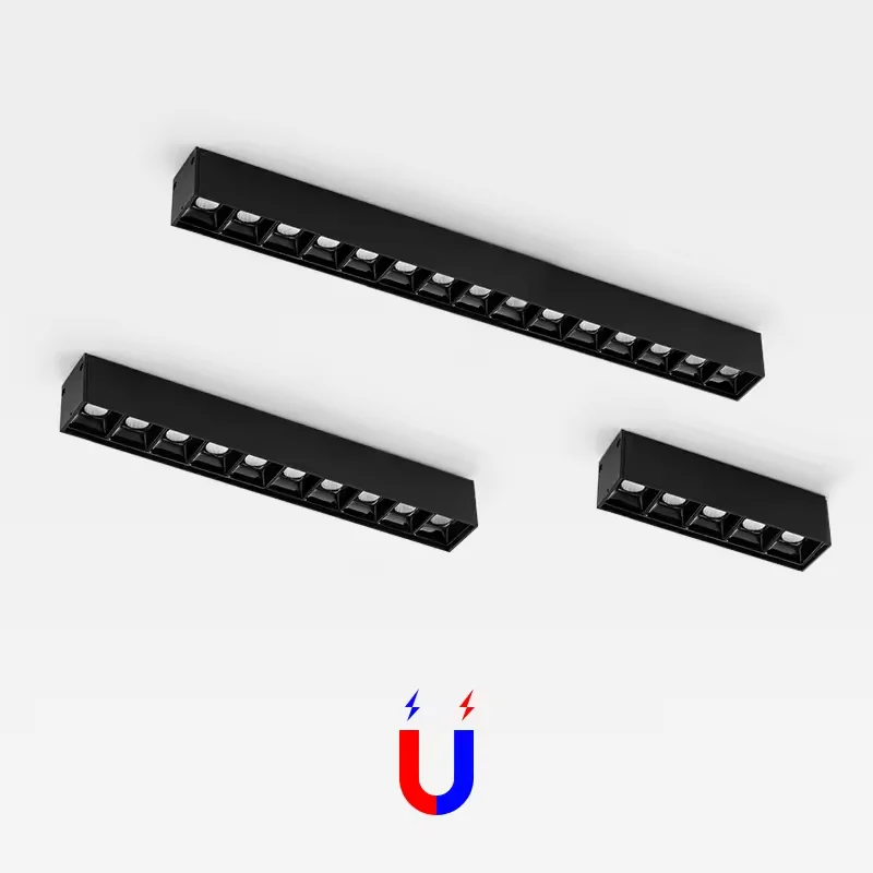 Magnetic absorption track light 12v 24V 110V 220V strip grid light 30w cylindrical chandelier