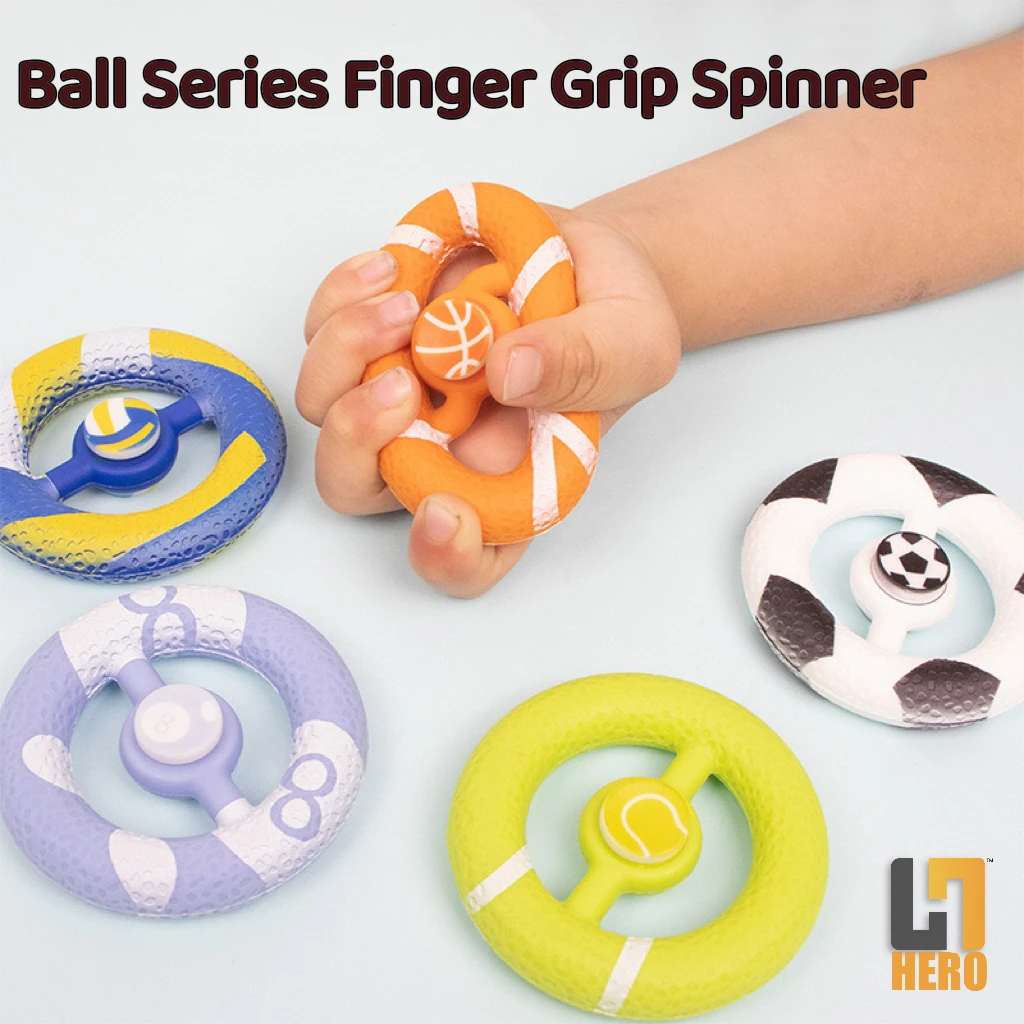 Silicone Portable Fidget Spinner Round Grip Decompression Toy to Practice Hand Training Finger Spinner