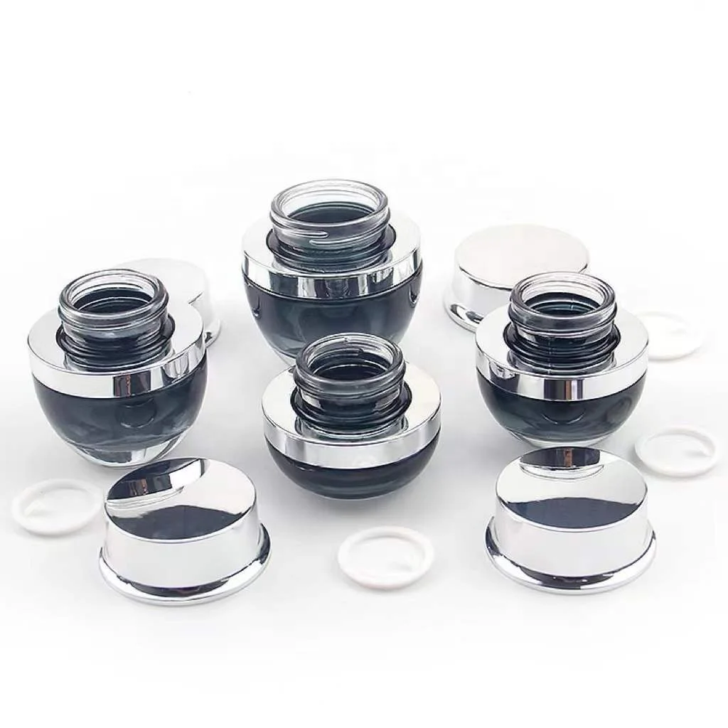 Essential Oil Essence 15 20 30 50ml Cosmetic Glass Bottle Black Gold Emulsion with Silver New Amber Emulsion Pump Dropper Small