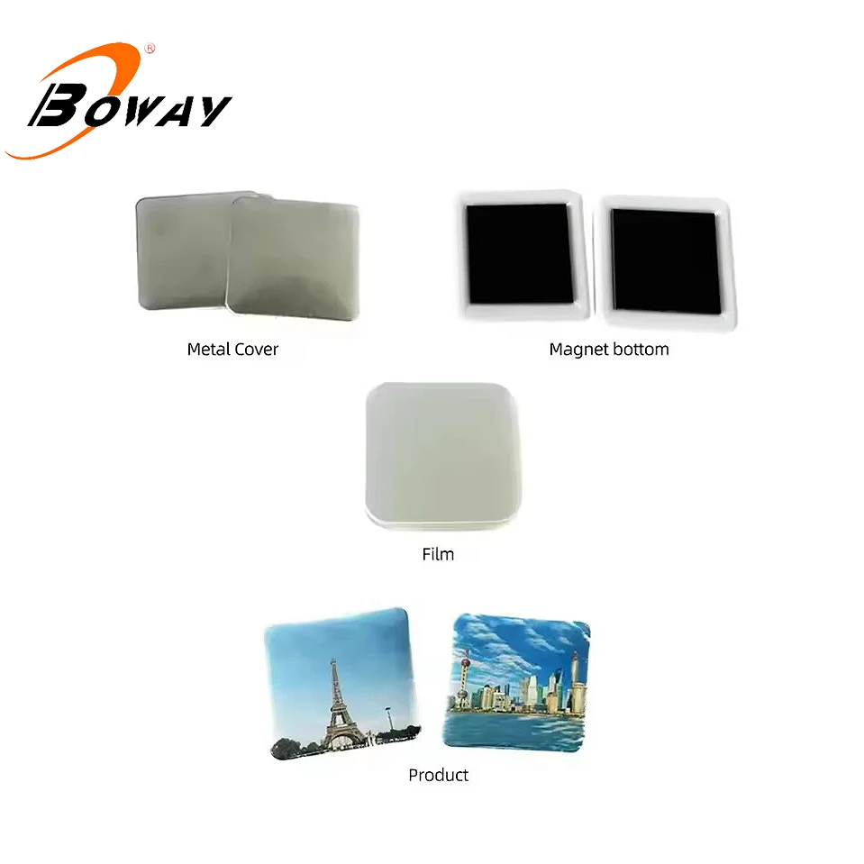 Boway hot seller badge pin button maker machine square 55*55mm pin button badge making machine with fast delivery