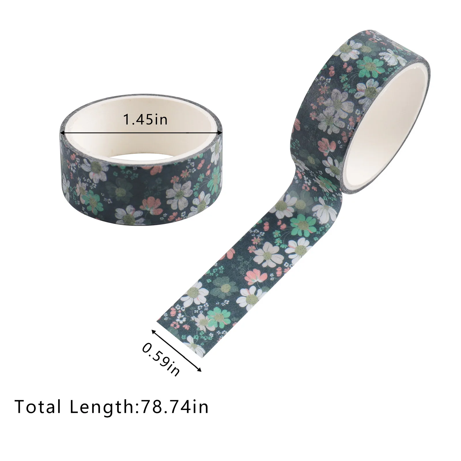 24 Pcs Floral Series Decorative Adhesive Paper DIY Hand Account Stickers Colorful Printing Masking Washi Tapes