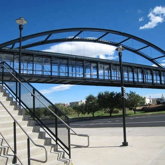 Free design drawing prefabricated steel pedestrian bridge