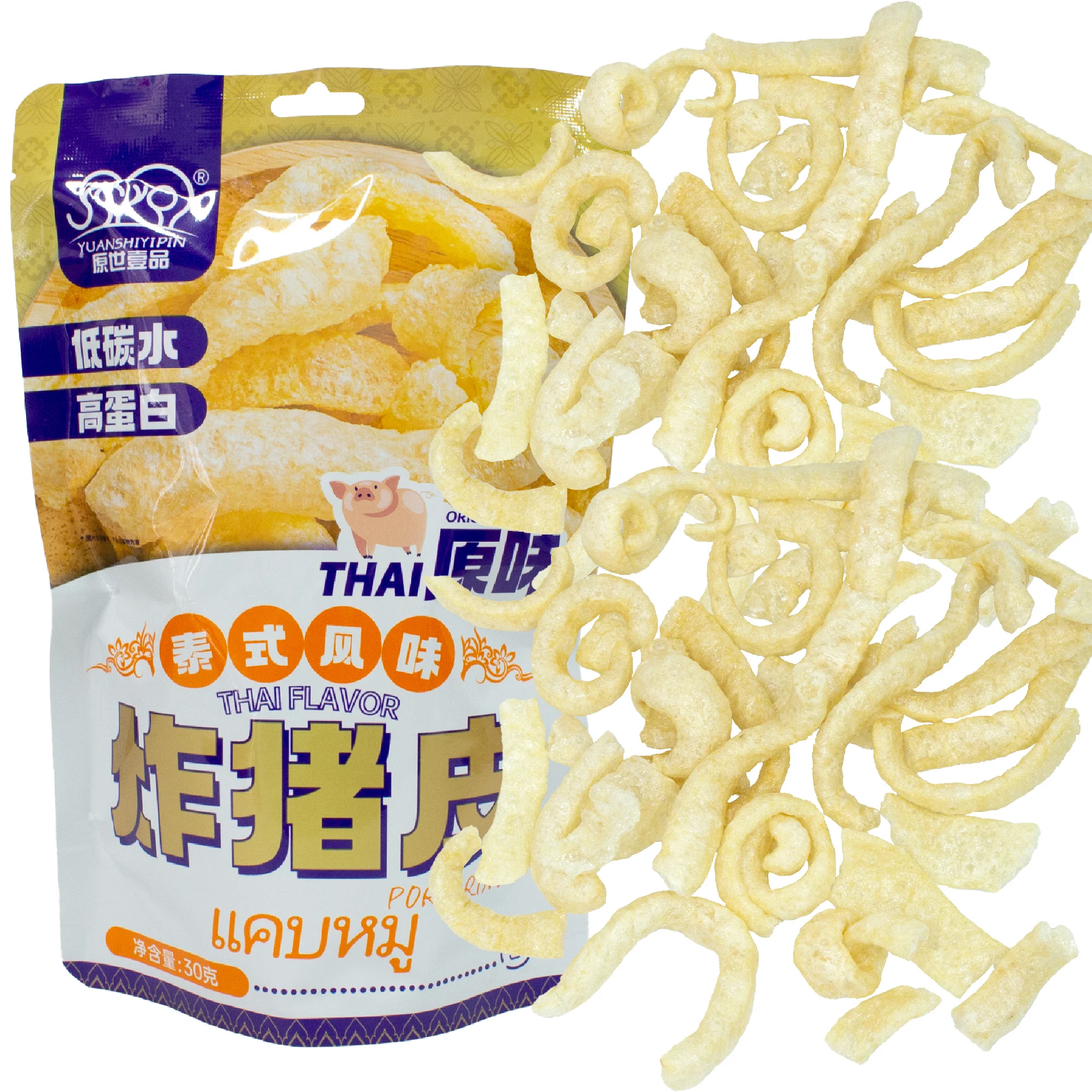 Chicharron закуска свиная шкура тайские закуски Exotische Grohandel Foodie Pratos De Carne
