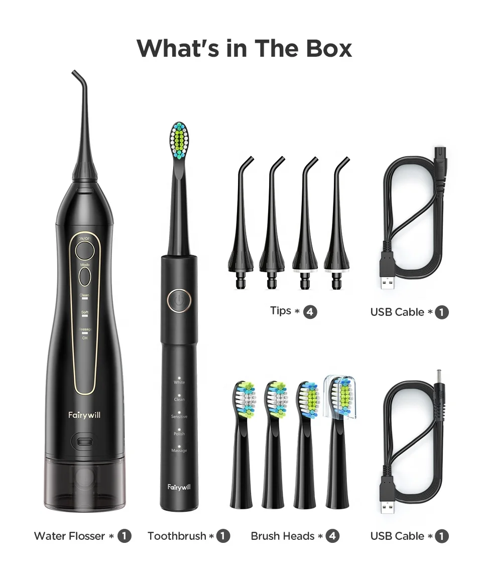 Fairywill FW 5020E + E11 оптовая продажа электрическая зубная щетка и водный