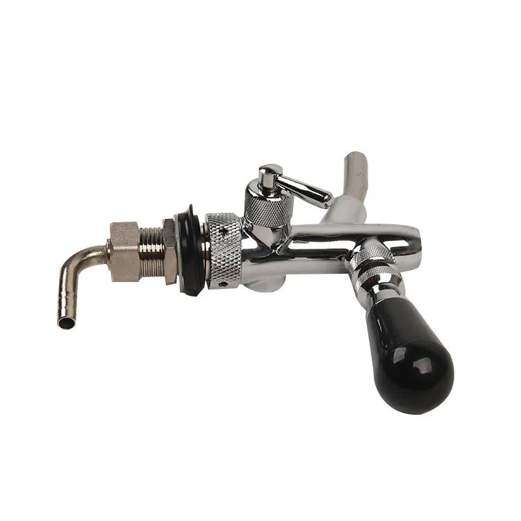 Draft Beer Tap Adjustable Beer Faucet Stainless Steel Brass Chrome Plating Shank with Ball Lock Kits Bar Accessories
