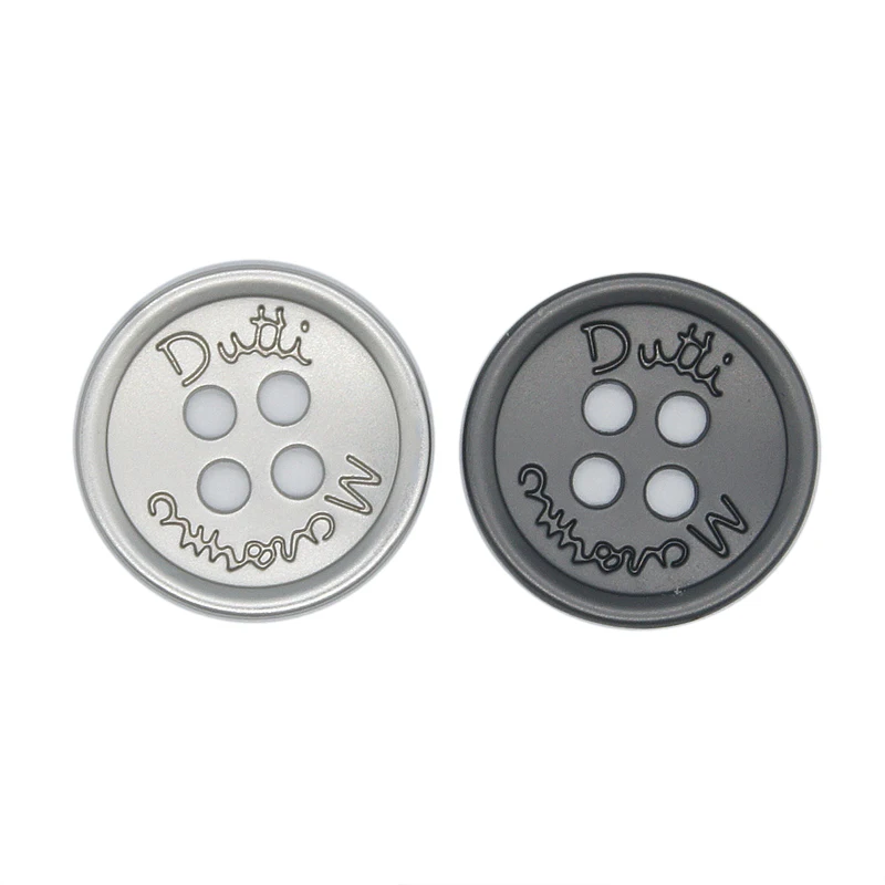 Custom Logo 4 Hole Metal Sewing Buttons For Shirt