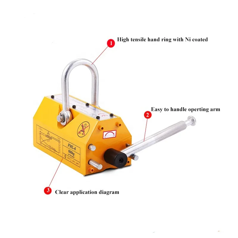Heavy Duty Crane Hoist Lifting Magnet 600KG