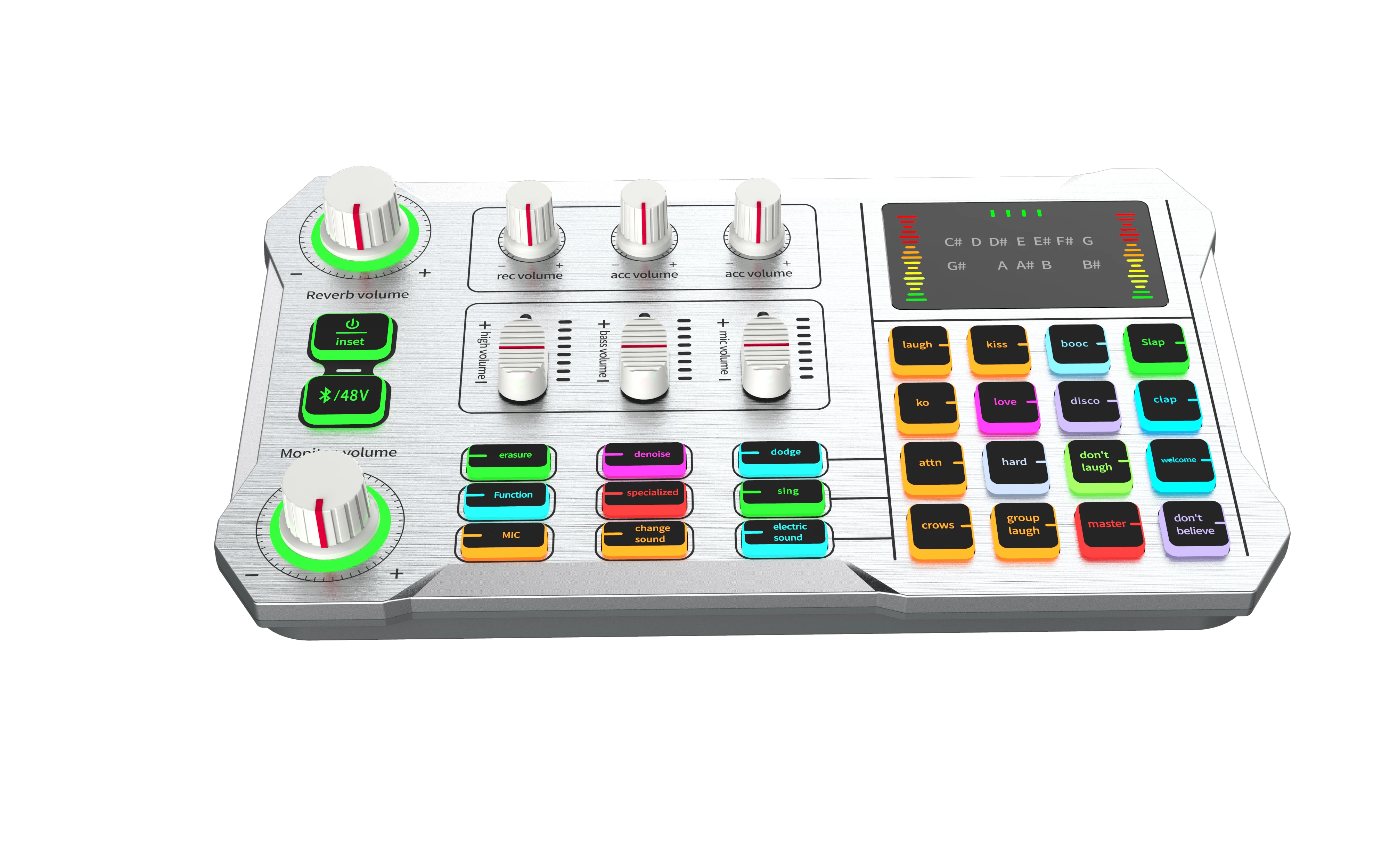 2023 White New Live Sound Card Live Studio Sound Card  Home KTV Stage Performance Conference
