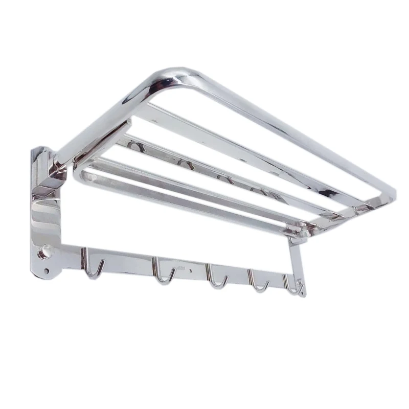 Chaoan Caitang Factory Wholesale New 304 Stainless Steel Bathroom Dp Tube Ladder Folding Towel Rack