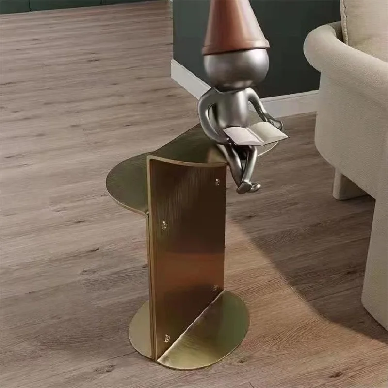 Gold Finish Designer Nesting Side Table Metal Furniture Nightstands Sofa End Table Decorative Living Room Tables Home Decor