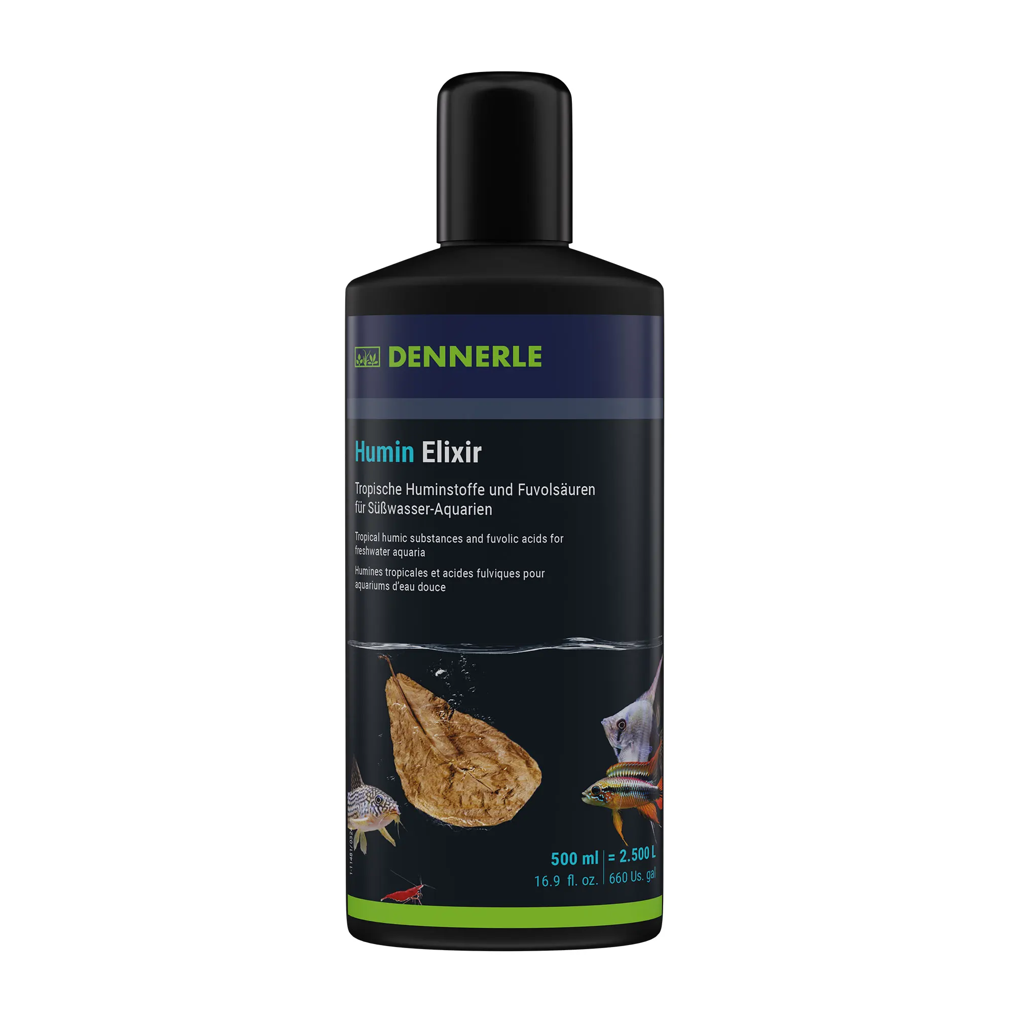 DENNERLE Humin Elixir 500 мл подавляет вредные микробы и предотвращает заболевания уход за водой для пресноводных аквариумов