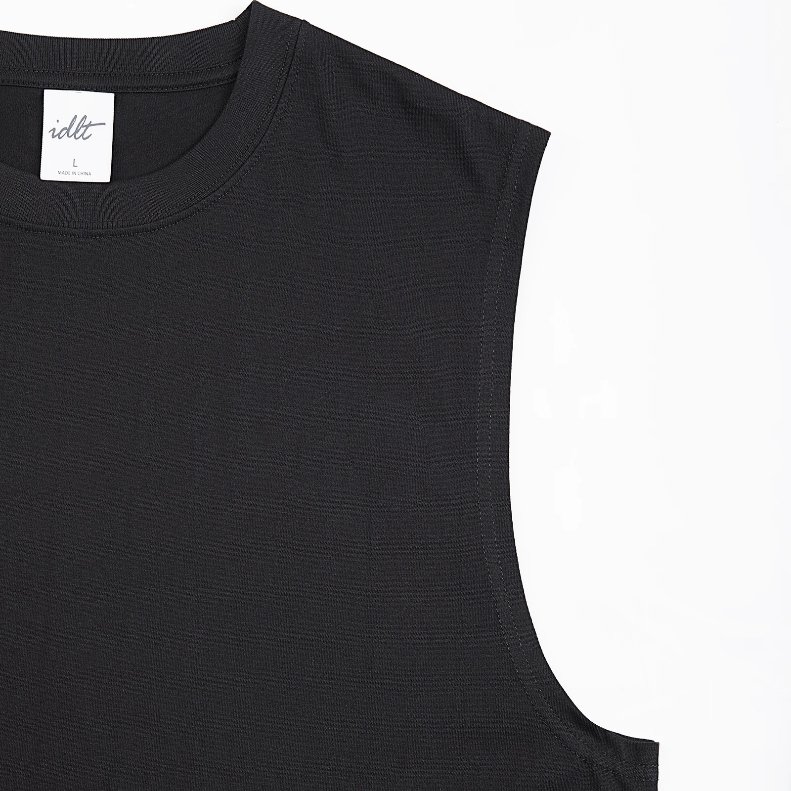 Custom 100% cotton hip hop oversized clothes sleeveless dropped armhole mens t shirts Casual Plain Men T Shirt
