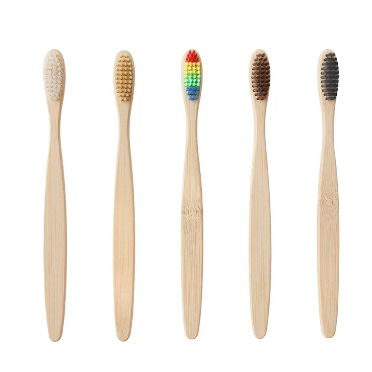 New Design High Quality Free Sample ECO Friendly 100% Biodegradable Natural Organic Bamboo Tooth Brush Toothbrush For Hotel