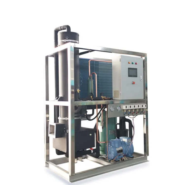 Best sale  automatic 1T tube ice machine 1000kg  ice tube machine in industrial