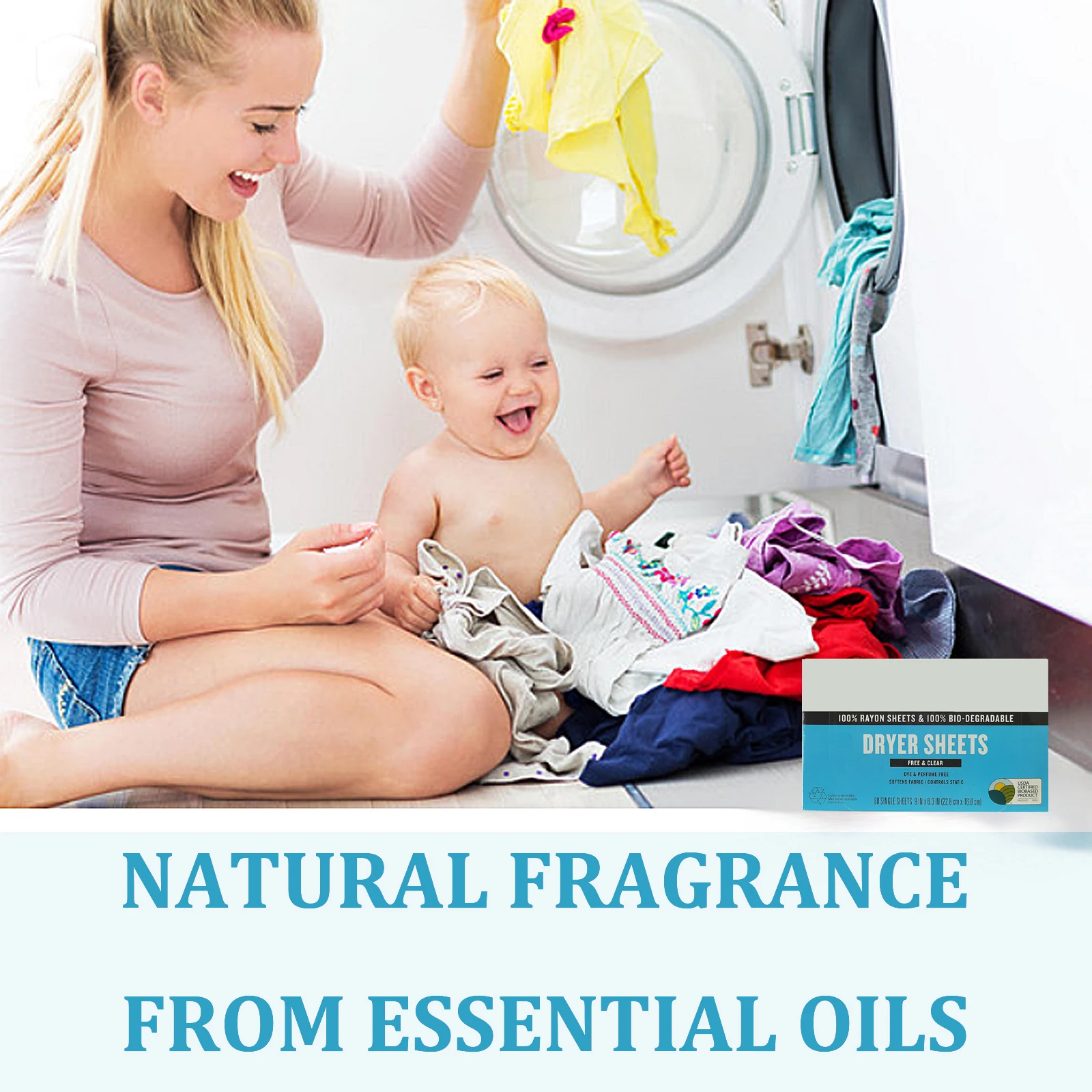 80 Sheets fabric softener dryer sheet