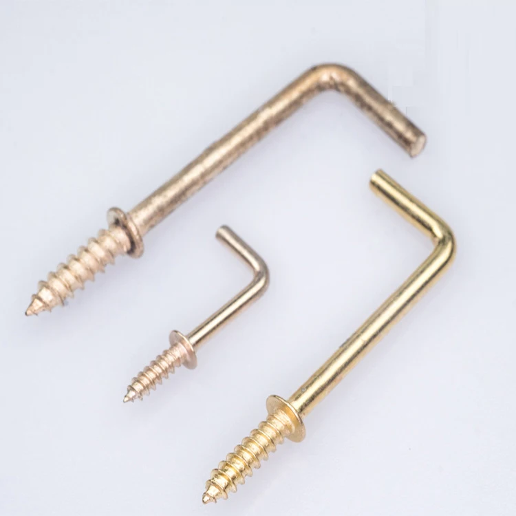 Spot Supply With Medium Right Angle Hook L-type Right Angle Hook 7-word Copper Plated Hook