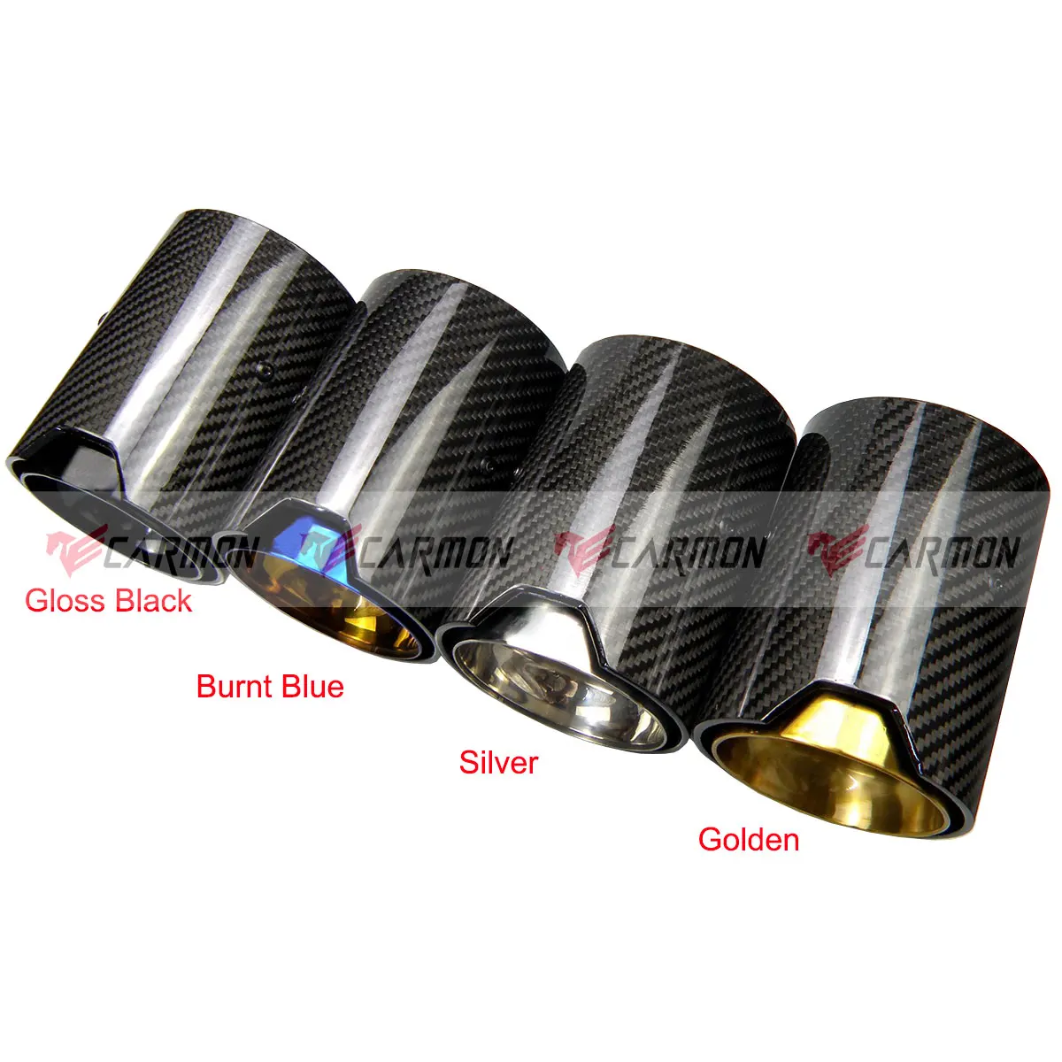 4pcs/set M Performance Carbon Fiber Exhaust Tip Muffler For  BMW M6 F06 F12 F13 2012-2018