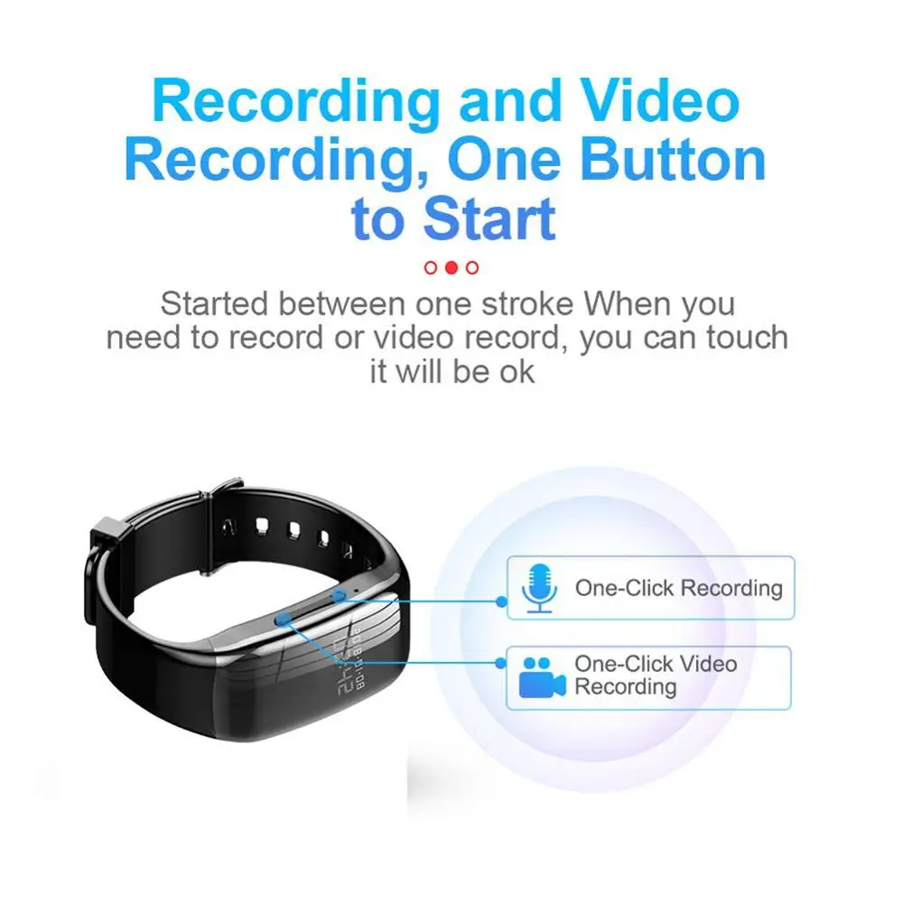 New JNN D5 Professional Smart Bracelet Recording Pen HD Noise Reduction Video Recorder Sports Mini Camera Smart Watch