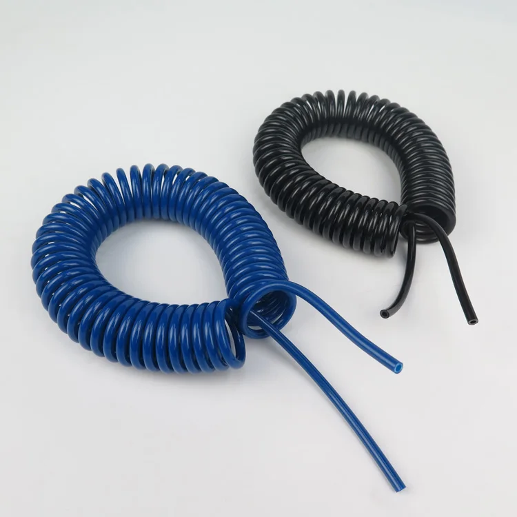 Flexible Polyurethane Tube PU Spring Coil Hose Pneumatic Colorful Spiral Hose
