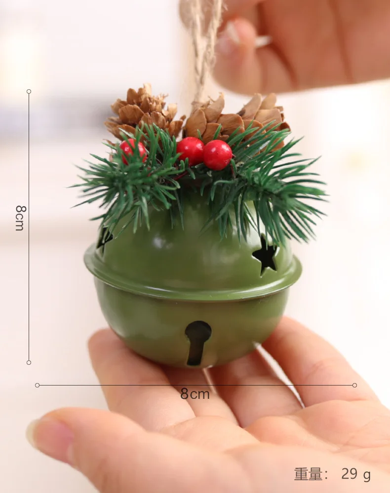 2024 Metal Christmas Bell Decor Pendant Christmas Tree Decorations for Home Outdoor Christmas Hanging Decoration Gifts