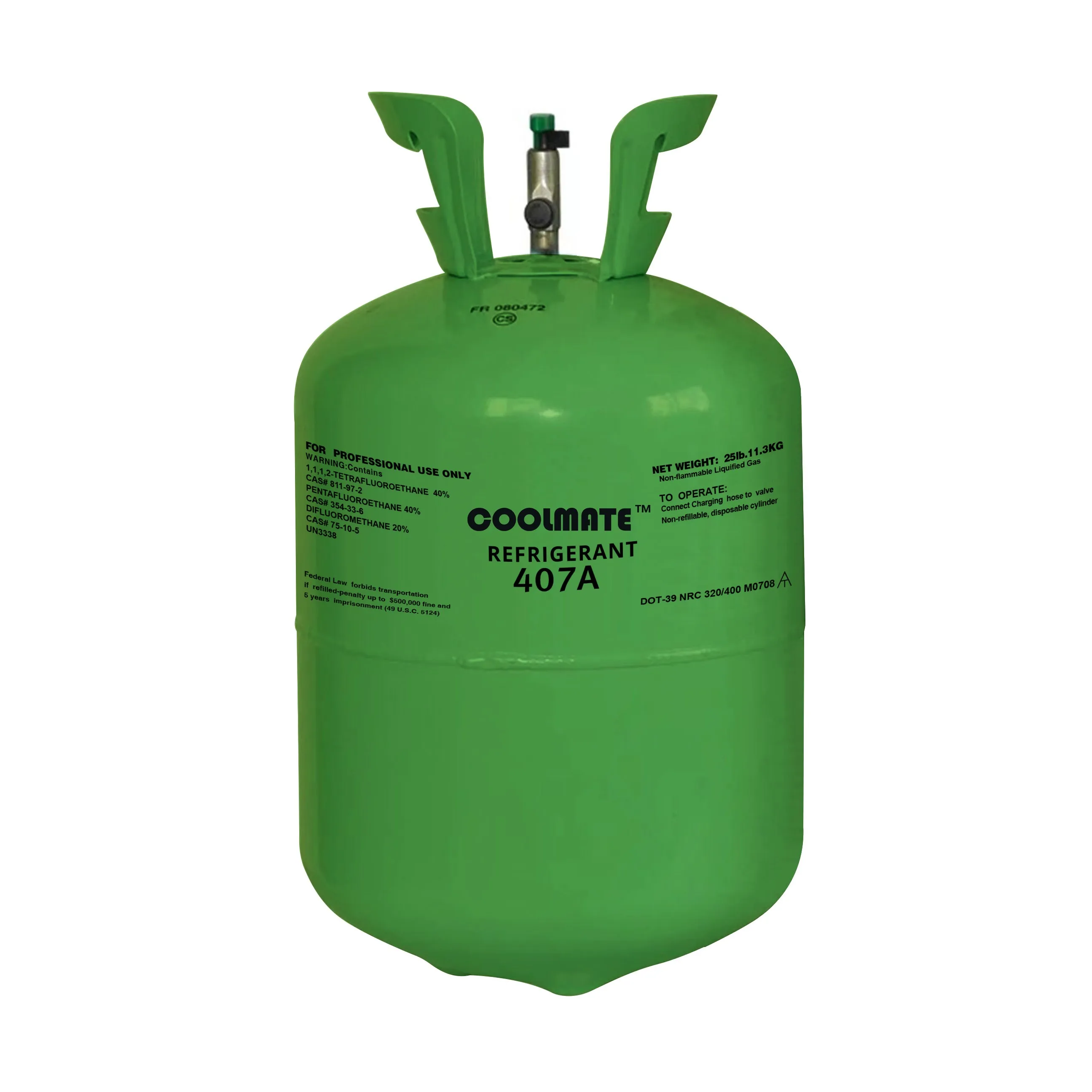 R407A Gas Refrigerant Cylinders , Refrigerant Gas Cylinder wholesale Price