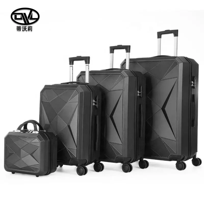 4 Piece ABS hardshell TSA Lock Spinner Wheels Luggage Set 14inch 20inch 24inch 28inch Carry on Suitcase
