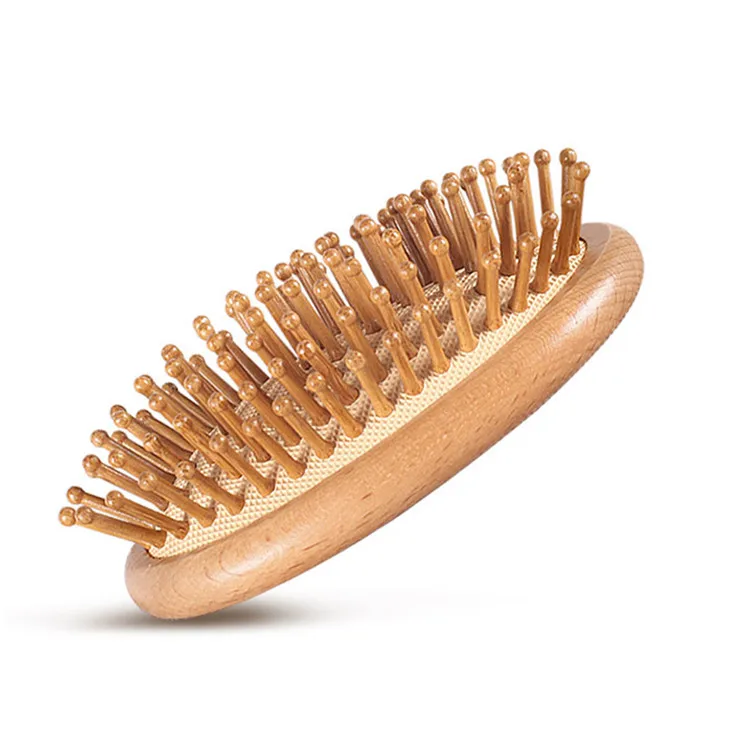 Bamboo Airbag Hair Comb Massage Combs Carbonized Solid Wood Cushion Anti-Static Hair Brushes Head