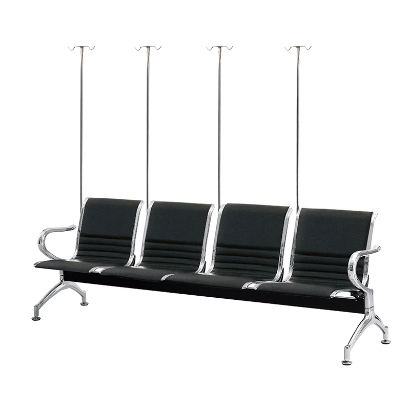 Flya Patient Clinic Hospital Height Adjustable Footrest Blood Infusion Transfusion Iv Pole Medical Recliner Chair