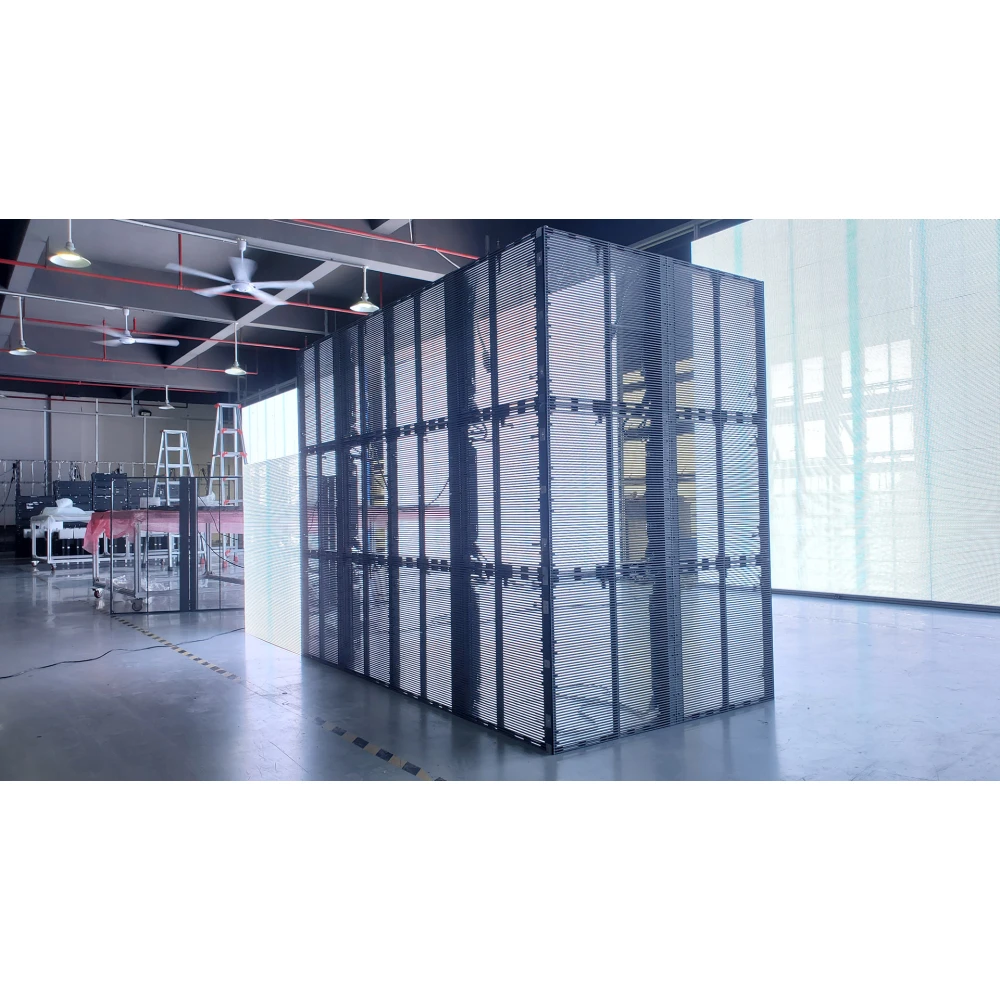 Advertising Glass Window TV Curtain Price Indoor ecran led Transparent Led Screen for Shopping Mall