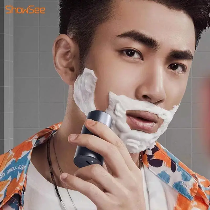 Mijia Youpin New Xiaomi Showsee Smart Sensor Razor Shaver Portable Version No Switch Touch Face Sensor Start Electric shaver