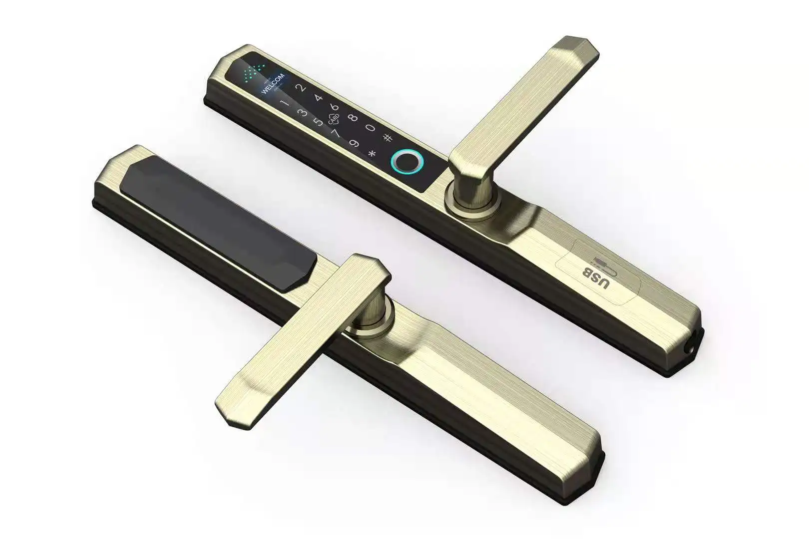 Patio Door Security Lock Outdoor Glass Sliding Door Lock  WiFi Fingerprint Unlock Waterproof digital Patio Door Locks