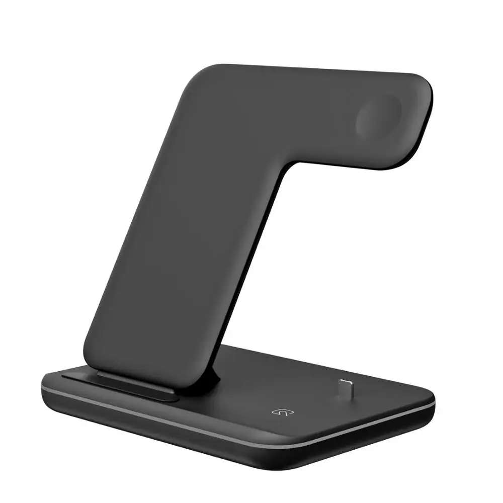  Беспроводная зарядная подставка WELUV Qi 3 в 1 для iPhone 11 Pro X XS MAX 15 Вт быстрая док-станция Apple iWatch